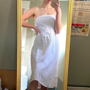 Strapless light summer dress